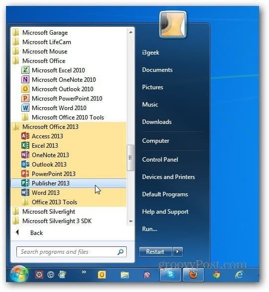 obě verze Office Spusťte Windows 7