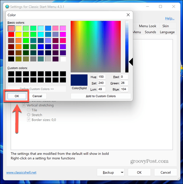Windows 11 klasický výběr barvy shellu