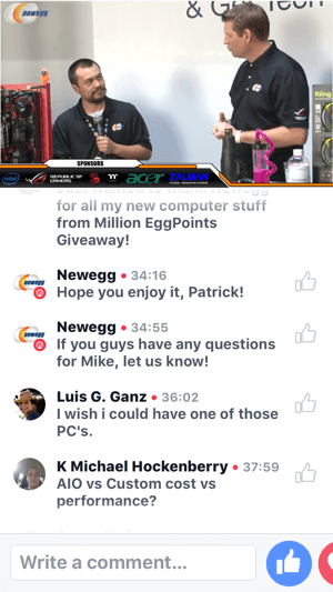 Na BlizzConu hostí Newegg vysílání Facebook Live na stavbě počítače s podporou VR.