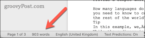 Počet slov v aplikaci Microsoft Word