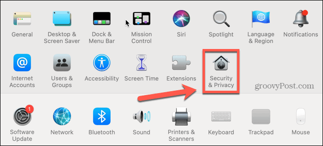zabezpečení a soukromí mac