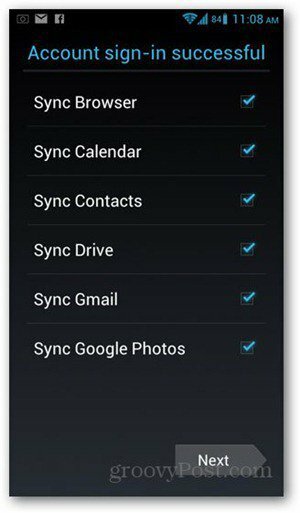 gmail synchronizace