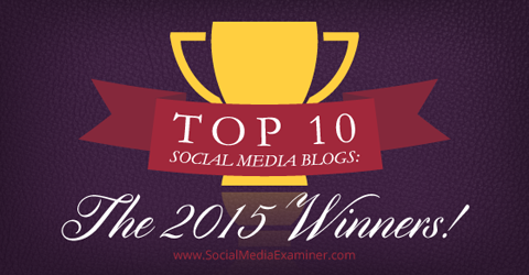 nejlepší blogy sociálních médií vítězů roku 2015