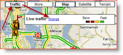 Možnost změny provozu v Mapách Google pro živý provoz