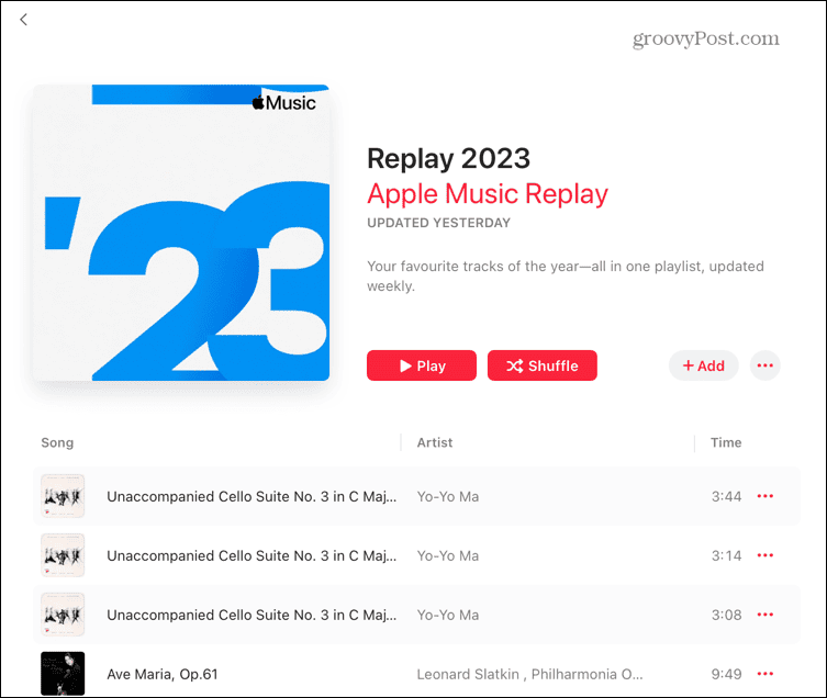 Apple music replay playlist