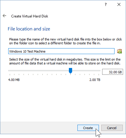 07 Určení umístění pevného disku (instalace systému Windows 10)
