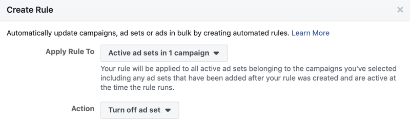 Škálování reklamních kampaní na Facebooku; krok 13.