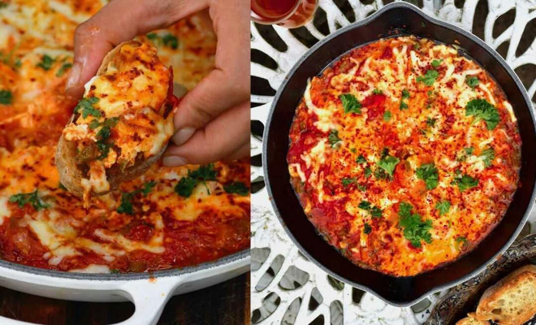 Jak udělat menemen s kasharem a klobásou? Nepostradatelná chuť snídaně "menemen" recept