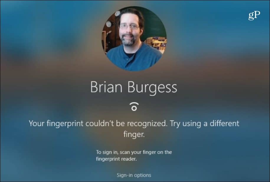 Fingerprint nebyl rozpoznán Windows Dobrý den