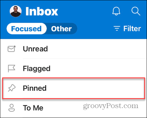 připnout e-maily v aplikaci Outlook
