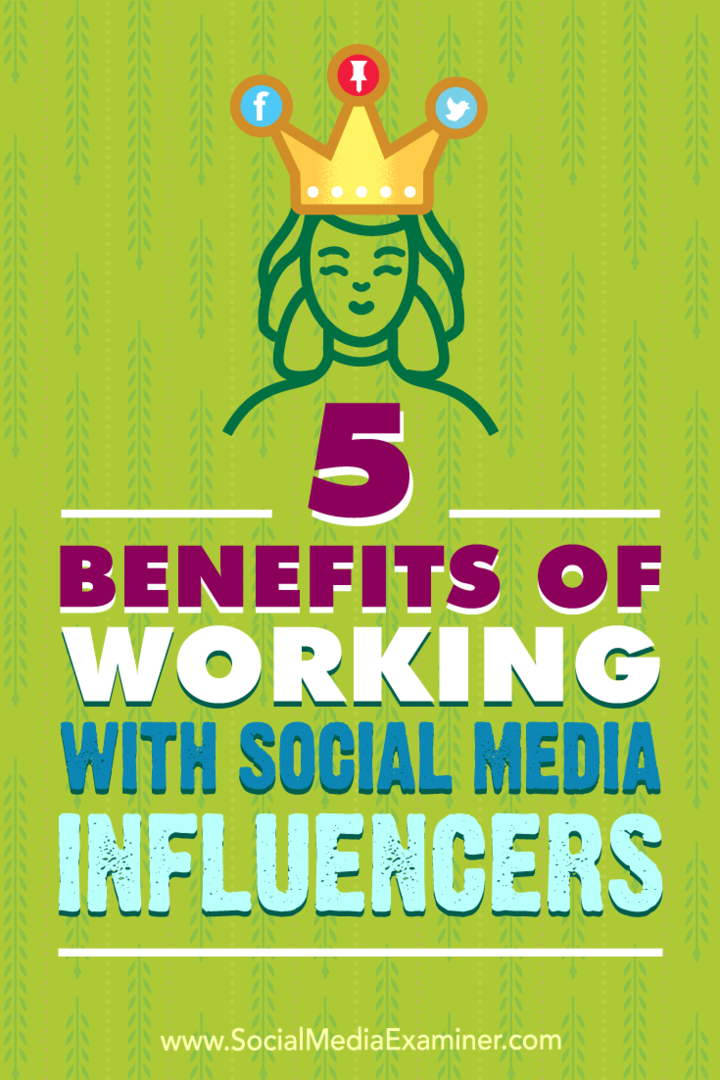 5 výhod práce s ovlivňujícími sociálními médii od Shanea Barkera v průzkumu sociálních médií.