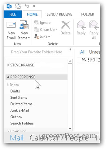 Přidat poštovní schránku Outlook 2013 - uvedena nová další poštovní schránka