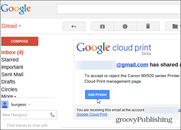 Jak sdílet tiskárnu pomocí služby Google Cloud Print