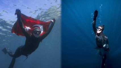 Historické potápění v Antarktidě od národního atletky Şahiky Ercümen