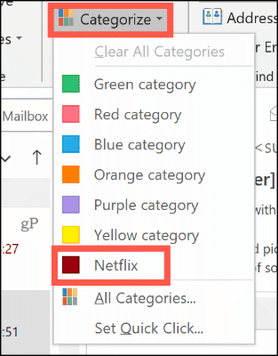 Ručně nastavte kategorii barev v aplikaci Outlook