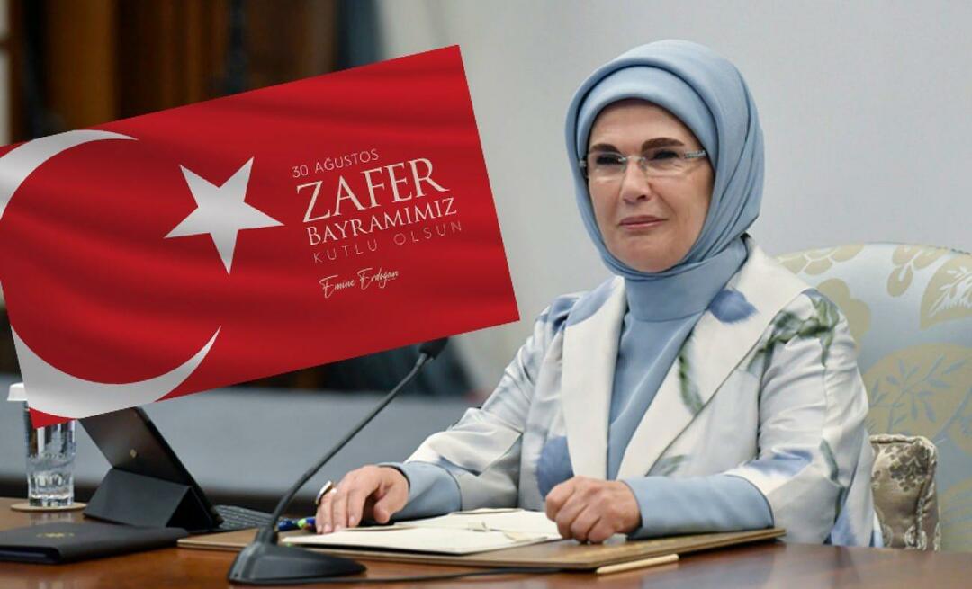 Sdílení Dne vítězství 30. srpna Emine Erdoğan: "Vítězství 30. srpna, turecký národ..."