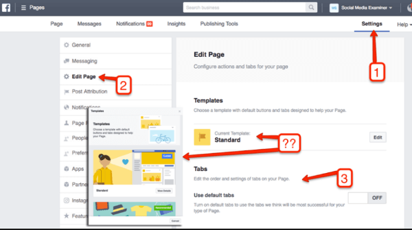 Tady je způsob, jak změnit rozvržení stránky na Facebooku pomocí Business Manager.