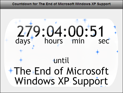 Odpočítávání podpory pro systém Windows XP