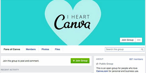 canva facebooková skupina