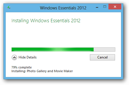 Instalace systému Windows Essentials 2012