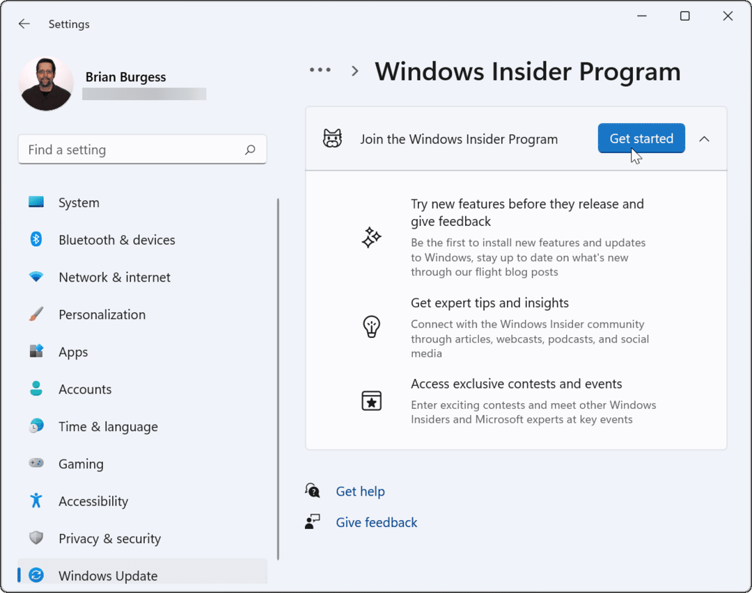 Jak se připojit k programu Windows Insider v systému Windows 11