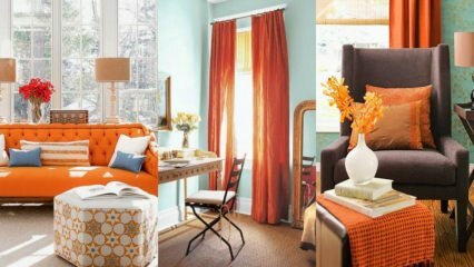 Oranžové domácí zdobení nápady