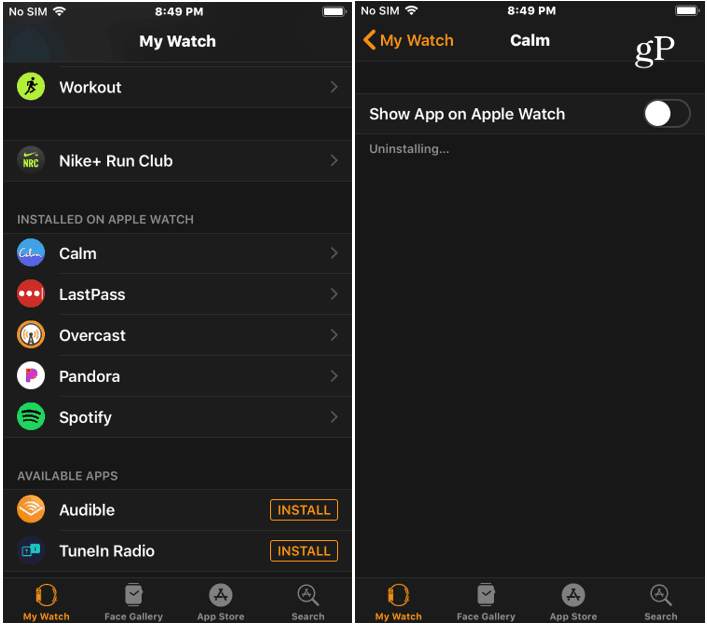 Odstraňte aplikaci Watch z iPhone