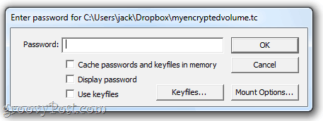 šifrování složky Dropbox