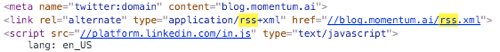 najít odkaz na RSS kanál
