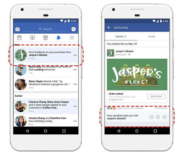Facebook zavádí novou možnost kontroly elektronického obchodování uvnitř svého panelu Poslední aktivita reklam, který umožňuje kupujícím poskytovat zpětnou vazbu na produkty inzerované na Facebooku.