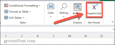 tlačítko excel dolního indexu