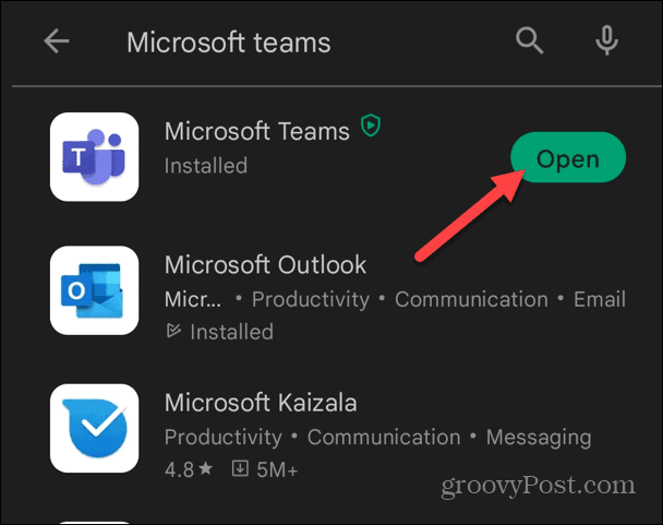 Jak nainstalovat Microsoft Teams na Android