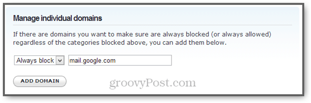 blokovat webmail pomocí opendns