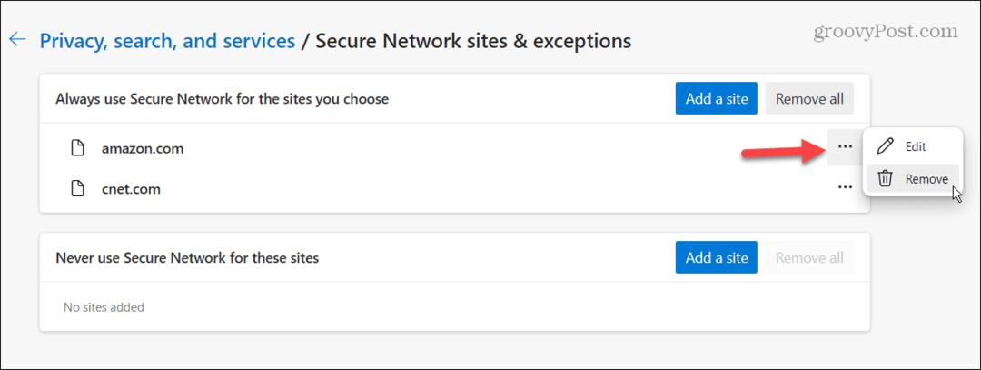 Použijte Microsoft Edge VPN