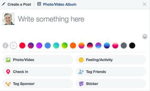 Facebook rozšířil škálu možností barev pozadí dostupných pro aktualizace stavu.