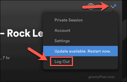 Odhlaste se ze Spotify