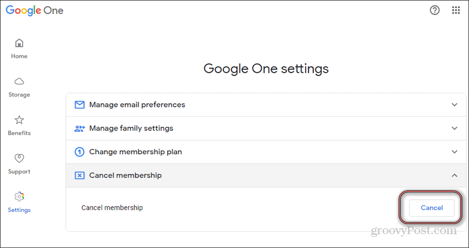 Google One zruší členství