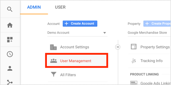 Pokud klient již má existující účet Google Analaytics, nechte ho přidat vás jako uživatele do svého účtu. 