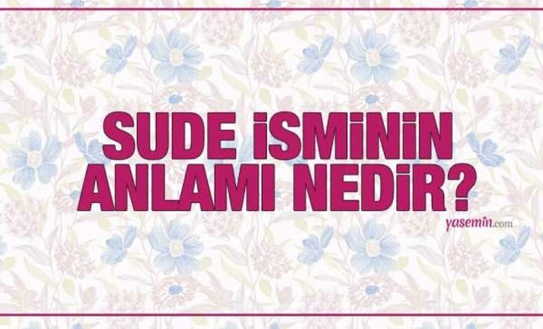 Co znamená jméno Sude? Je jméno Sude zmíněno v Koránu? Kolik lidí má příjmení Sude?