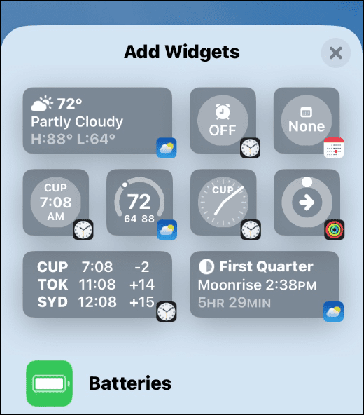 Přidejte widgety na obrazovku uzamčení iPhone