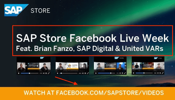 sap store facebook live týden