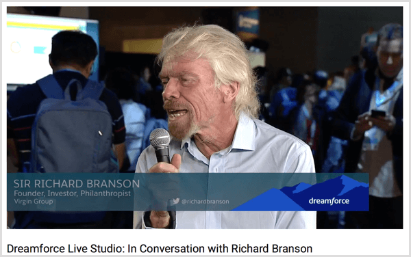 Příklad rozhovoru sny Richarda Bransona