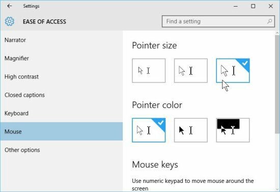 Windows 10 Tip: Zvětšete velikost a barvu ukazatele myši