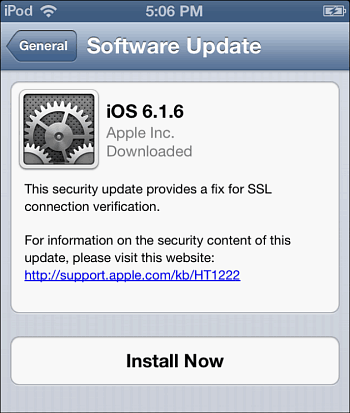 Aktualizace systému iOS 6.1.6