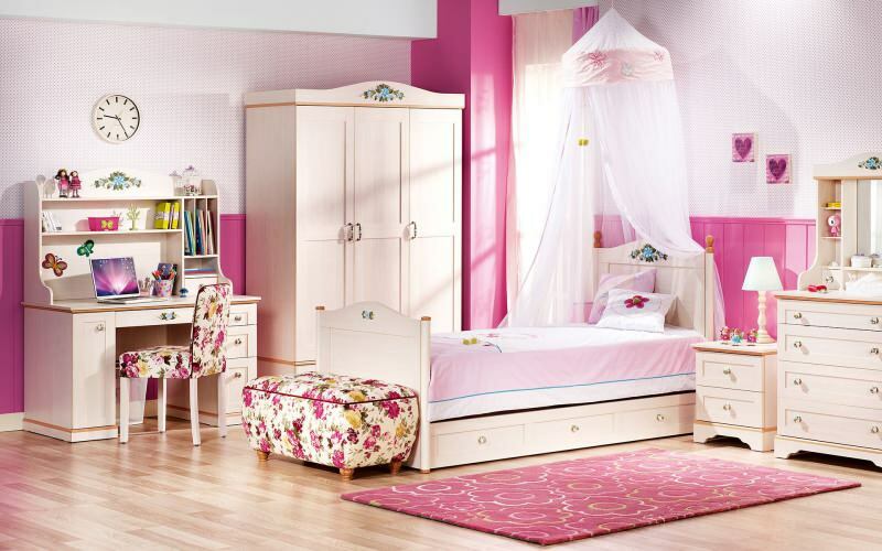 Návrhy na speciální dekorace pokojů pro dívky