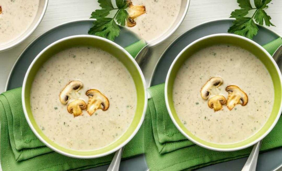 Recept na vynikající krémovou houbovou polévku od Güzzide Mertcan! Léčivá houbová polévka