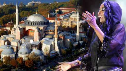 Podpora americké zpěvačky Delly Miles při otevírání Hagia Sophia k uctívání