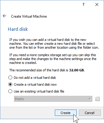 04 Určení velikosti pevného disku (instalace systému Windows 10)