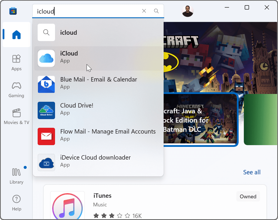 Propojte Apple iCloud s aplikací Windows 11 Photos