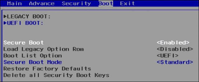 uefi bezpečný bootovací bios ransomware